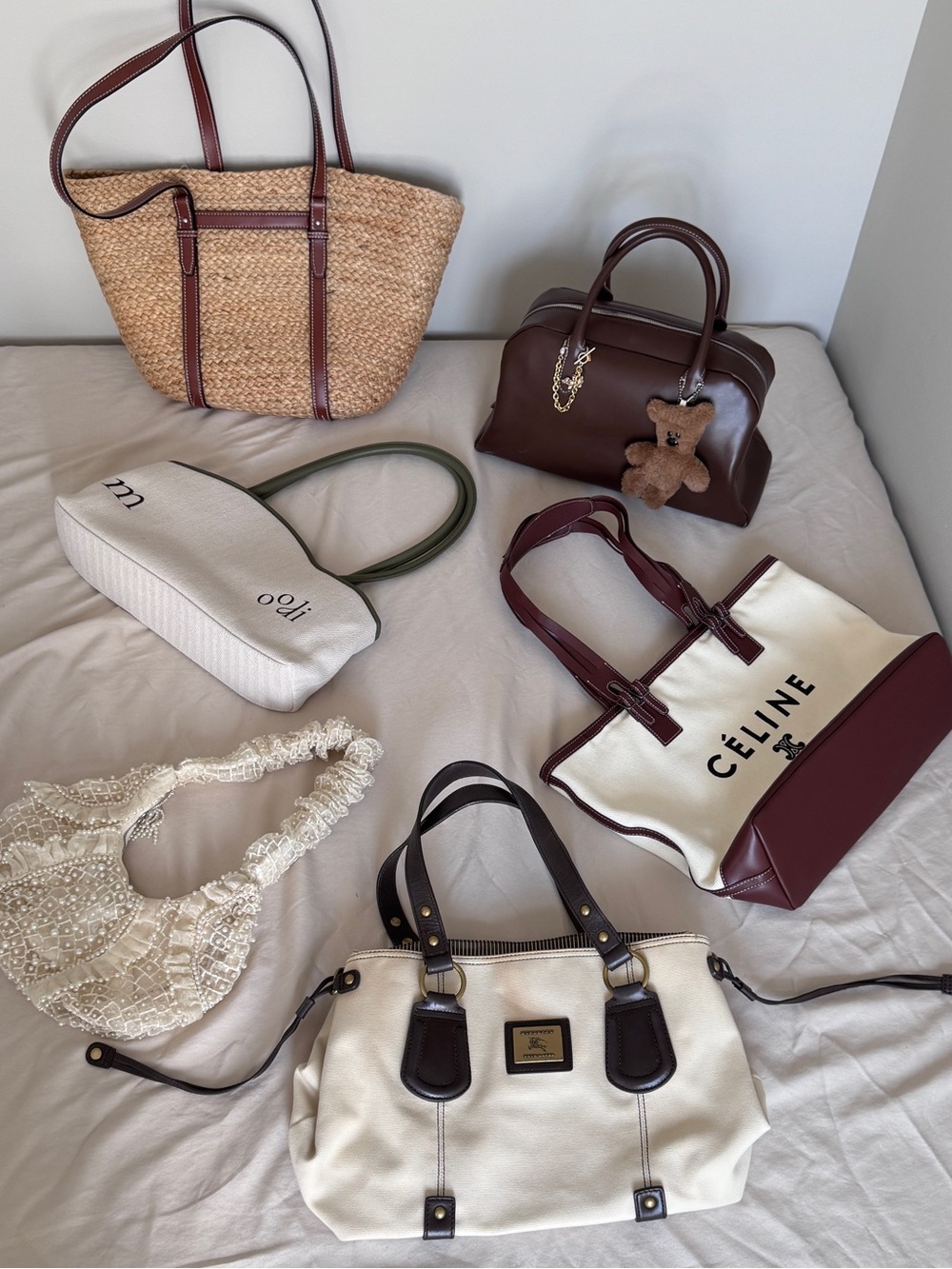 Brown & Cream Canvas Tote